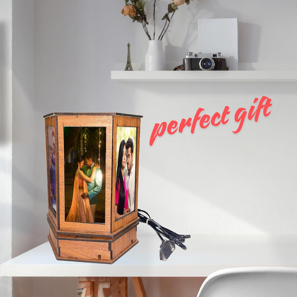 Personalized Rotating Led Photo Table Lamp.