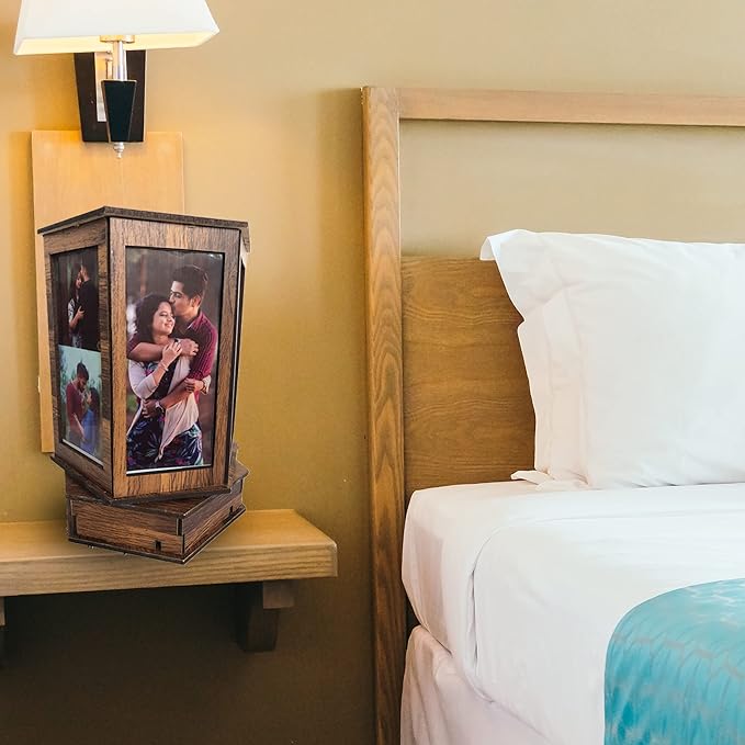 Personalized Rotating Led Photo Table Lamp.
