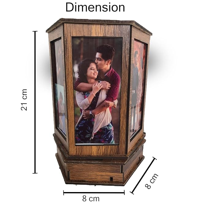 Personalized Rotating Led Photo Table Lamp.