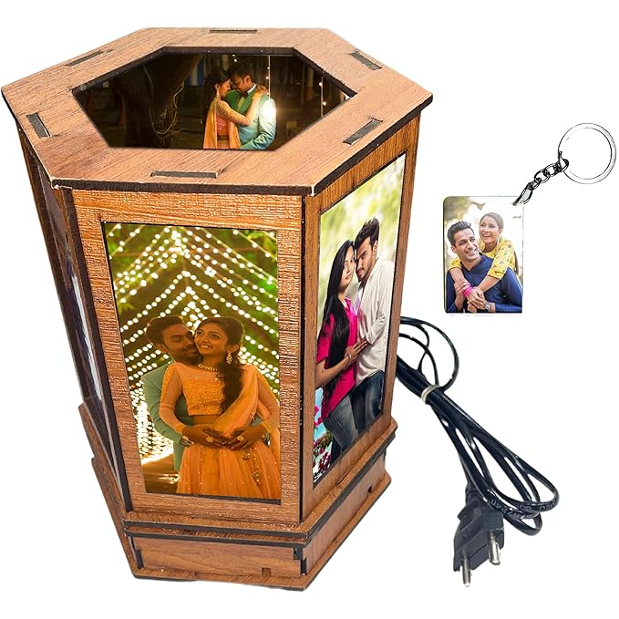 Personalized Rotating Led Photo Table Lamp.