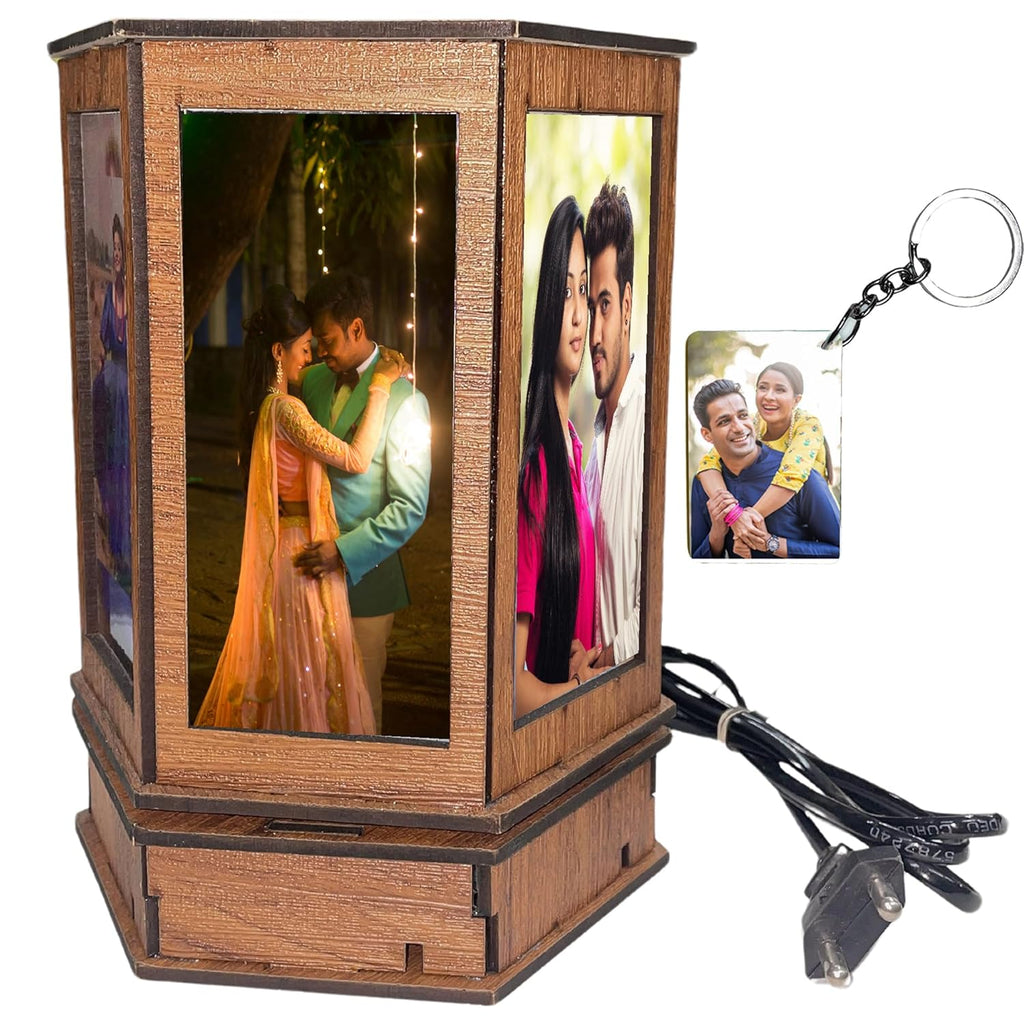 Personalized Rotating Led Photo Table Lamp.